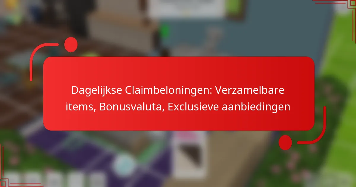 Dagelijkse Claimbeloningen: Verzamelbare items, Bonusvaluta, Exclusieve aanbiedingen