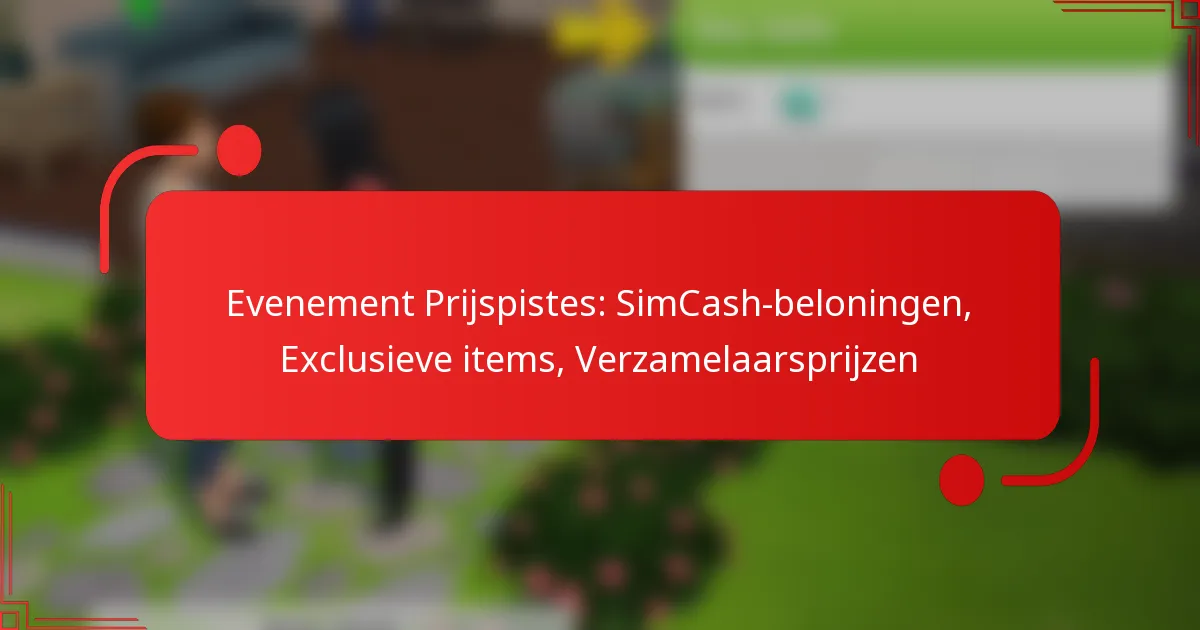 Evenement Prijspistes: SimCash-beloningen, Exclusieve items, Verzamelaarsprijzen